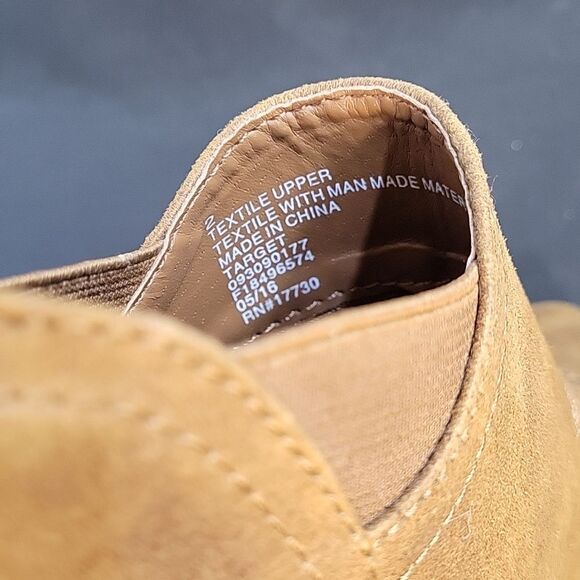 CAT&JACK BIG GIRLS SUEDE POINTED TOE BACK ZIPPER CLOSURE ANKLE BOOTIES - Picture 15 of 15